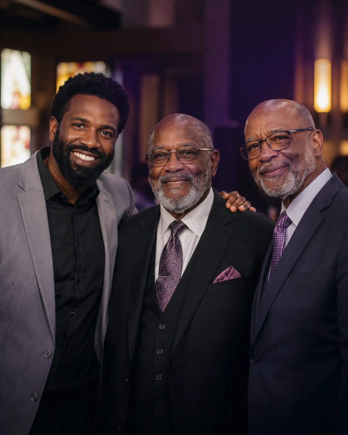 Three generations of men celebrating Father's Day